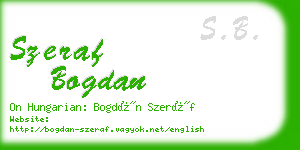 szeraf bogdan business card